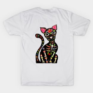 Dia de los muertos cat T-Shirt